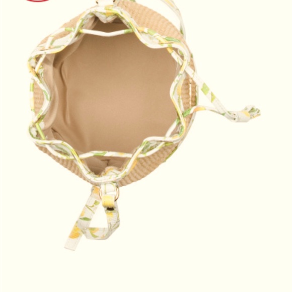 🌴 VALENTINA Lemon 🍋 Print Raffia Bag🍀 - Picture 5 of 9